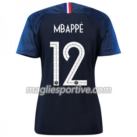 Completo Calcio Francia Mbappe 12 Donna Divisa Prima Mondiali 2018